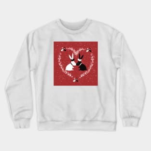 Rabbit red wedding Crewneck Sweatshirt